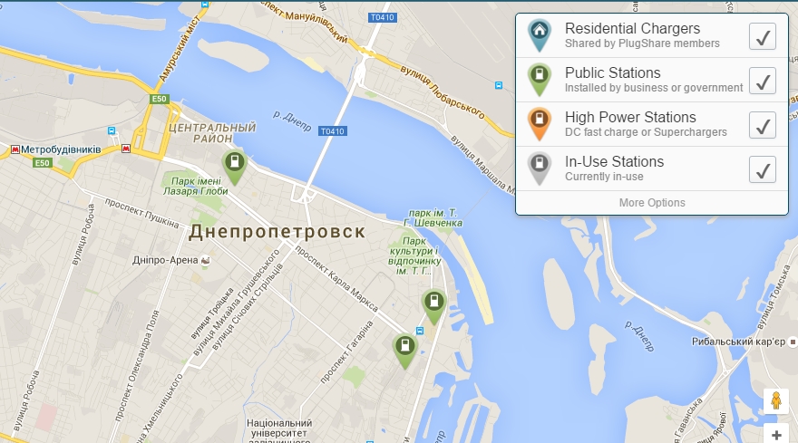 Днепропетровск выбьется в лидеры по электрозаправкам?