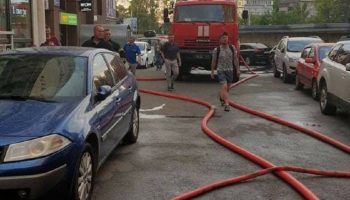 В Киеве горел супермакрет «Сильпо»: покупателей эвакуировали